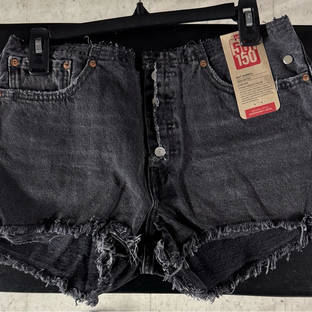Levi's Women's Black Denim Shorts